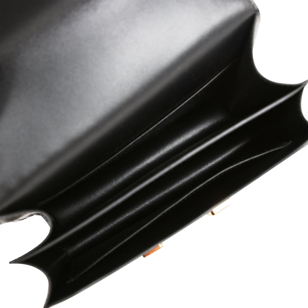 Hermes Constance 18 Black Epsom Gold Hardware
