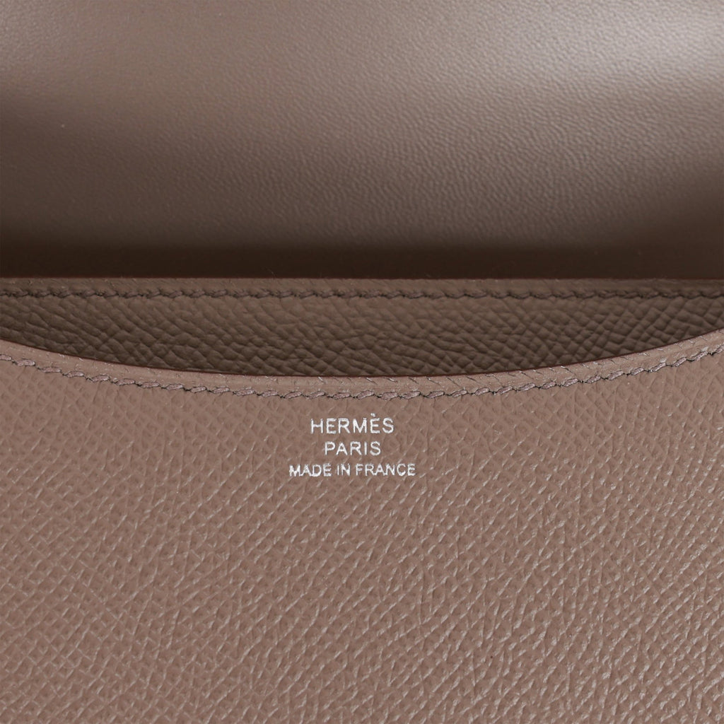 Hermes Constance 18 Etain Epsom Palladium Hardware