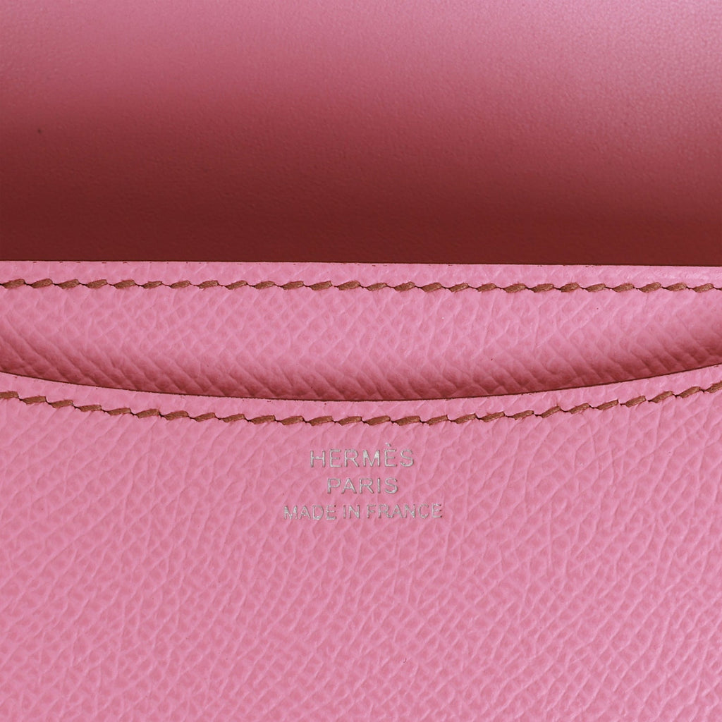 Hermes Constance 18 Bubblegum Epsom Palladium Hardware