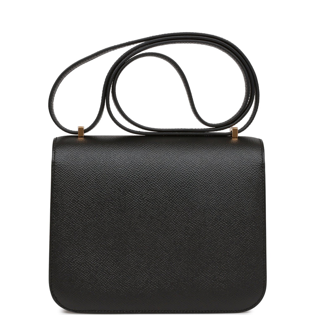 Pre-owned Hermes Constance 18 Black Epsom Gold Hardware