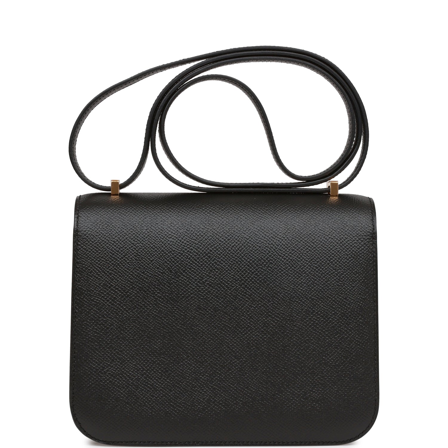 Pre-owned Hermes Constance 18 Black Epsom Gold Hardware