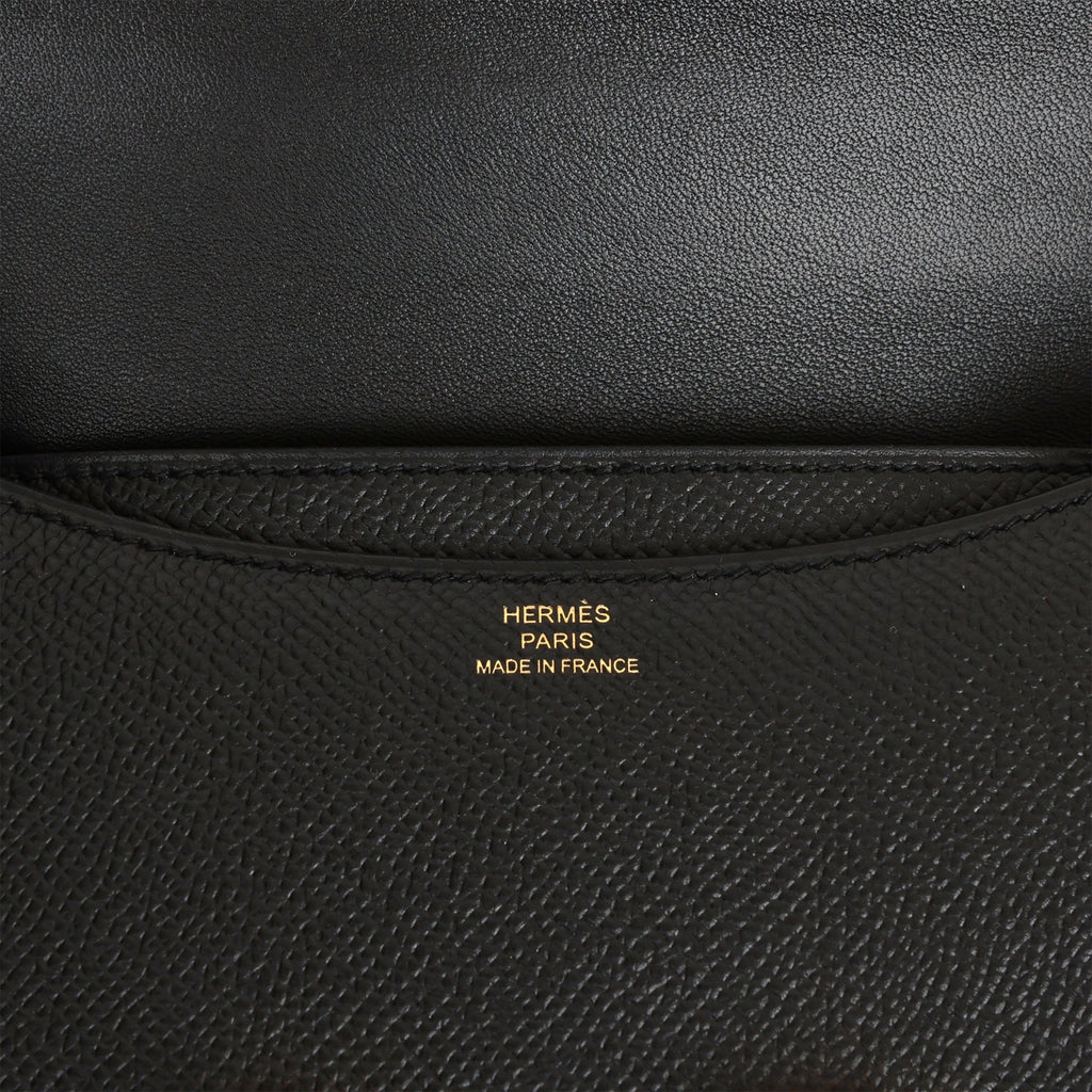 Pre-owned Hermes Constance 18 Black Epsom Gold Hardware