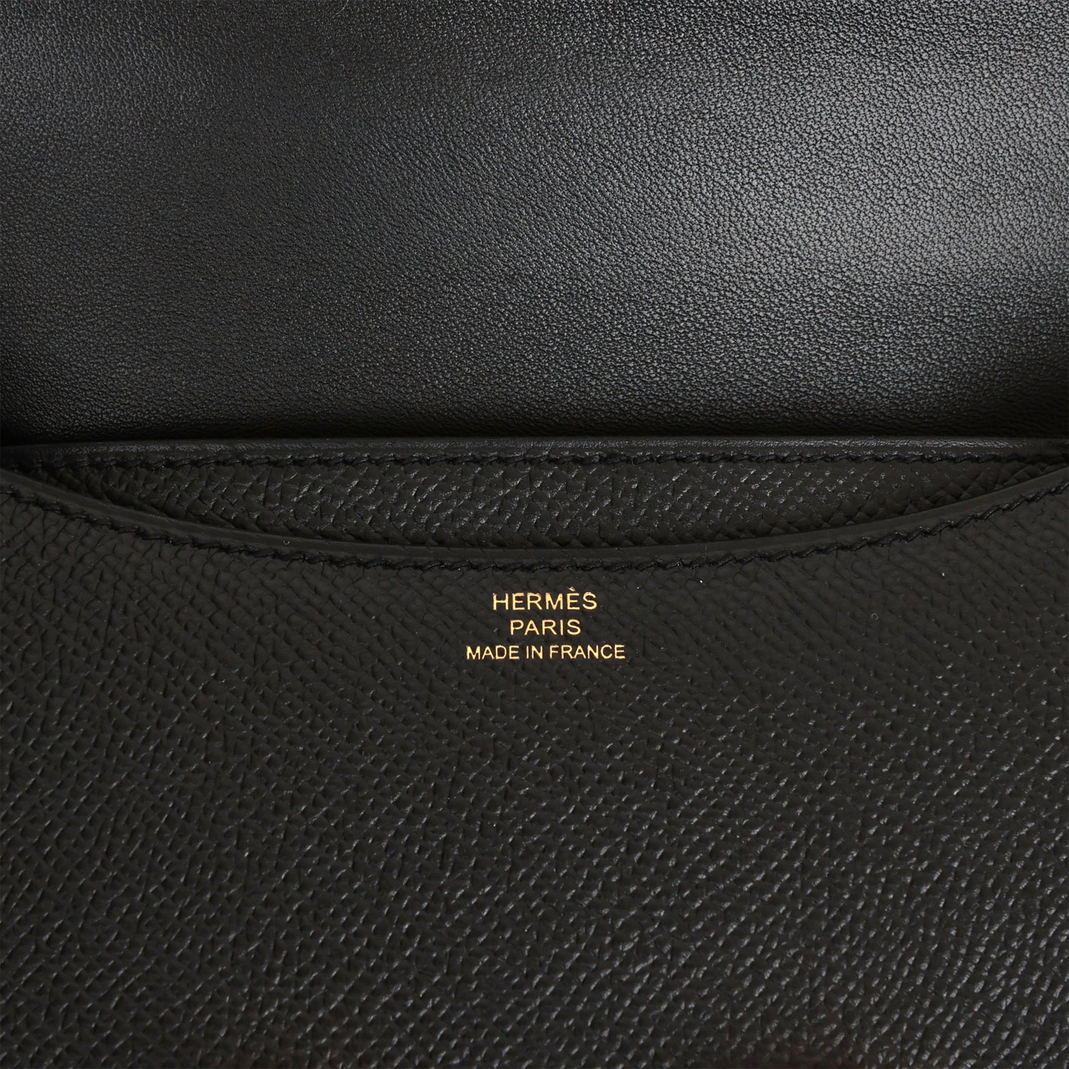 Pre-owned Hermes Constance 18 Black Epsom Gold Hardware