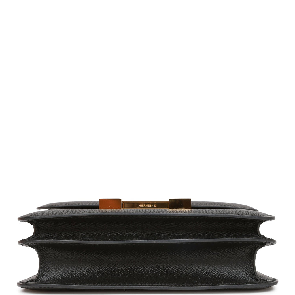 Pre-owned Hermes Constance 18 Black Epsom Gold Hardware