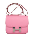 Hermes Constance 18 Bubblegum Epsom Palladium Hardware