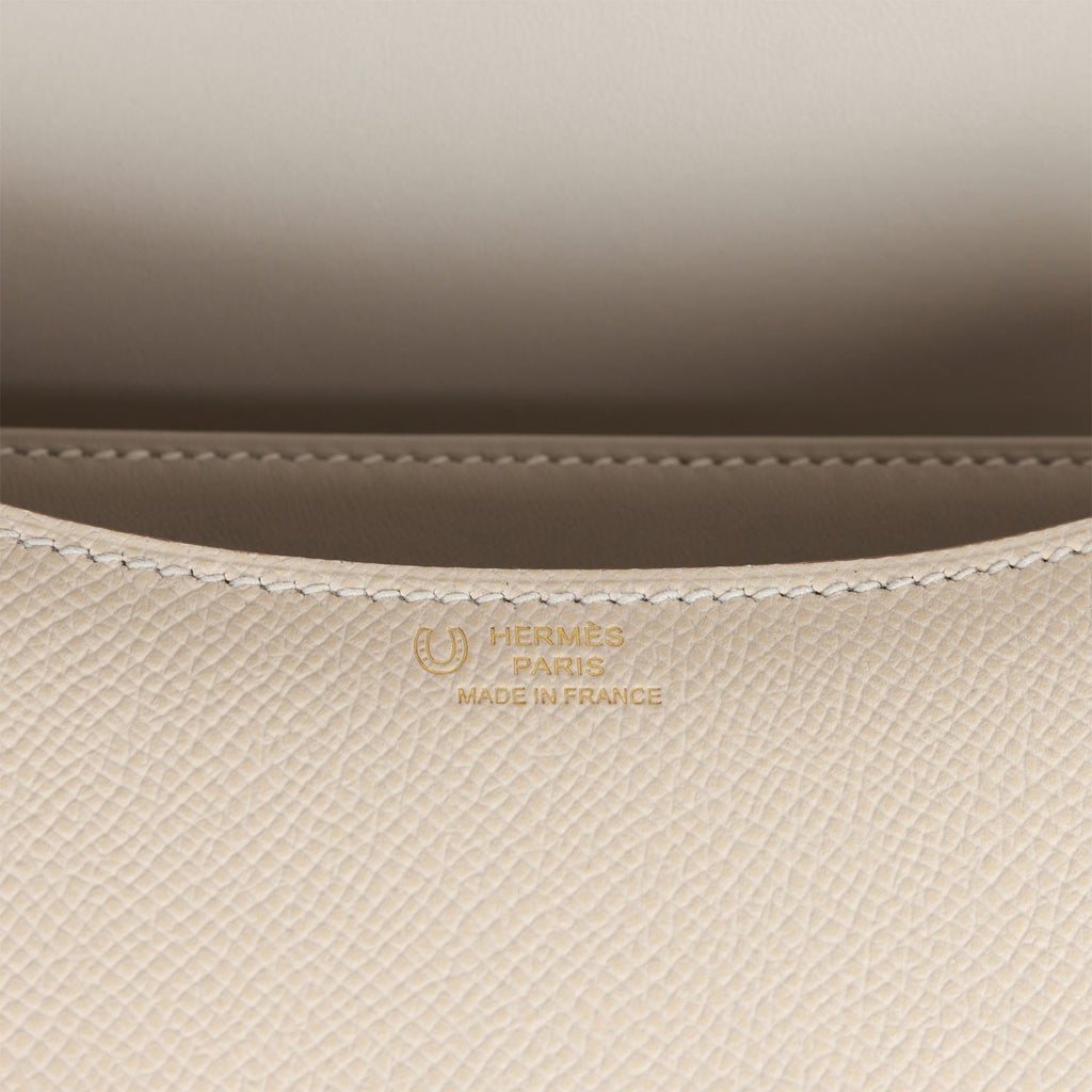 Hermes Special Order (HSS) Constance 18 Craie Verso Epsom Rose Gold Hardware