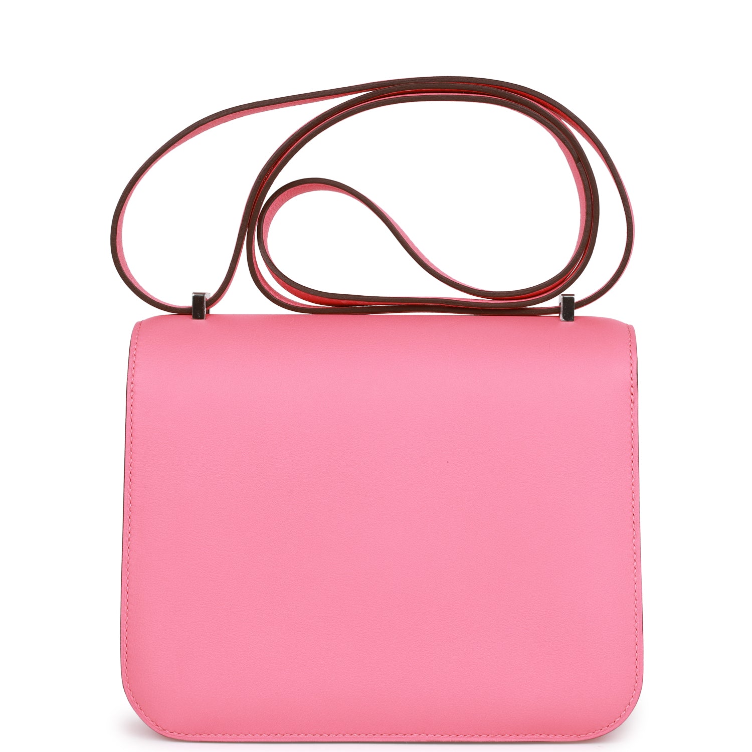 Hermes Constance 18 Rose Azalee Swift Palladium Hardware