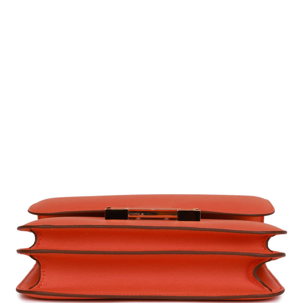 Hermes Constance 1-18 Orange Swift Gold Hardware