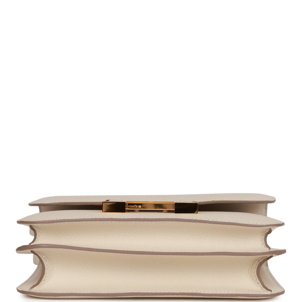 Hermes Constance 1-18 Craie Epsom Gold Hardware