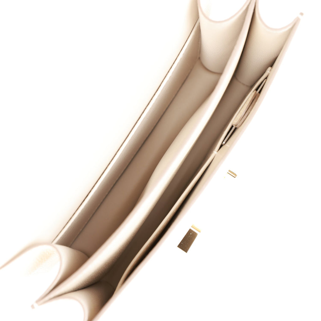 Hermes Constance 1-18 Craie Epsom Gold Hardware