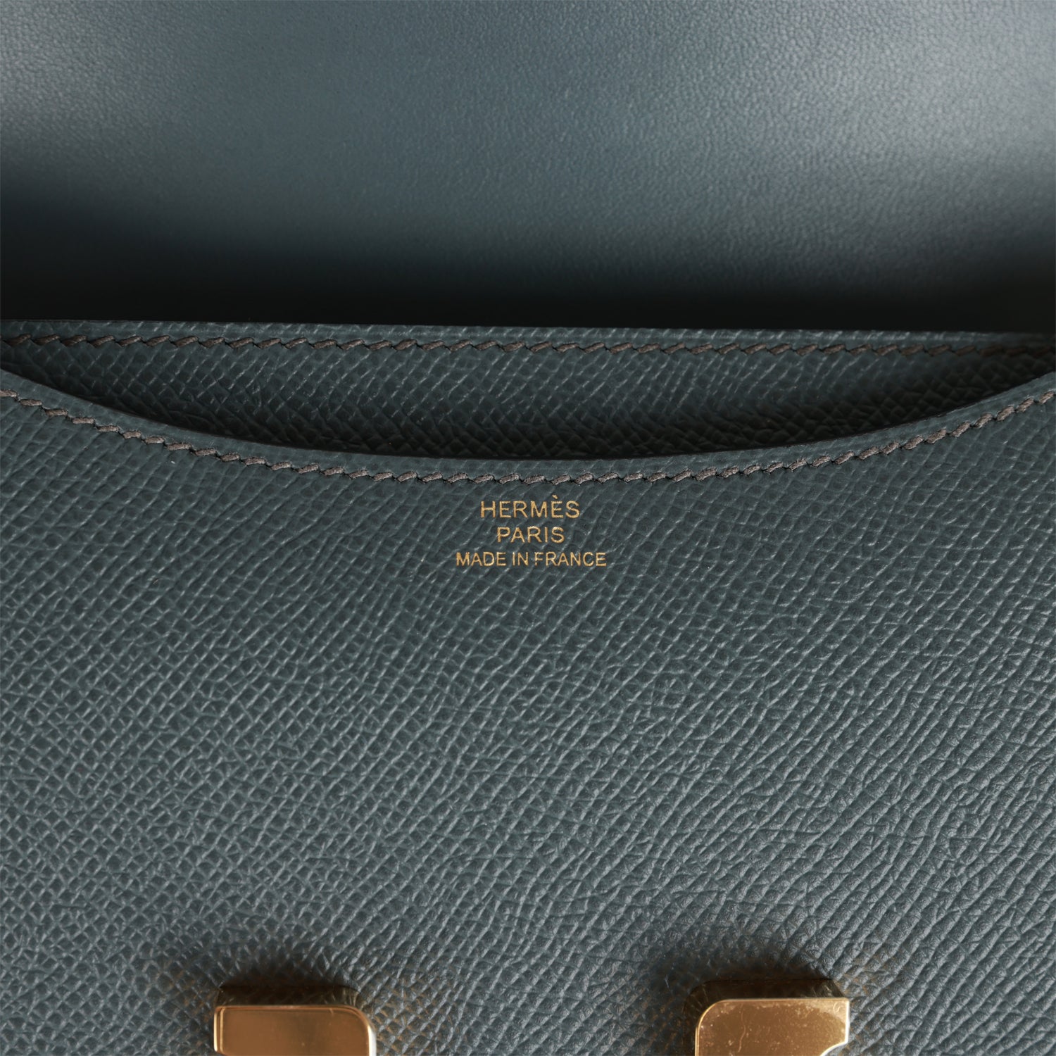 Pre-loved Hermes Constance 18 Bleu Orage Epsom Gold Hardware
