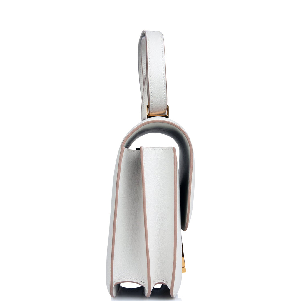 Pre-owned Hermes Constance 24 Gris Perle Evercolor Gold Hardware
