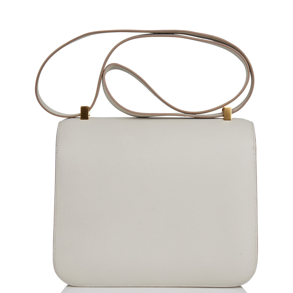 Pre-owned Hermes Constance 24 Gris Perle Evercolor Gold Hardware
