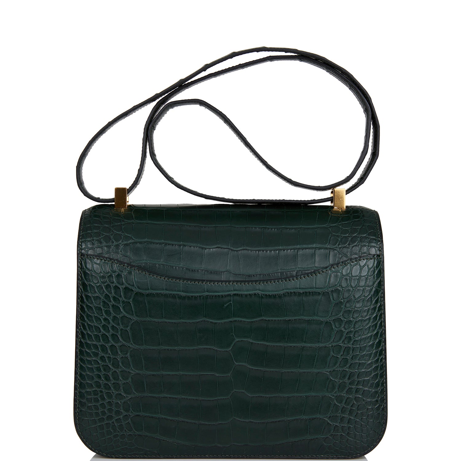 Hermes Constance 24 Vert Fonce Matte Alligator Gold Hardware