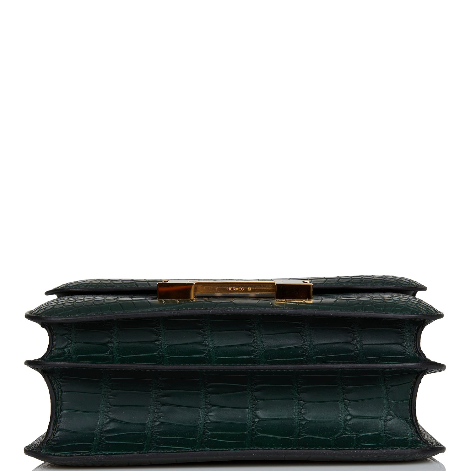 Hermes Constance 24 Vert Fonce Matte Alligator Gold Hardware
