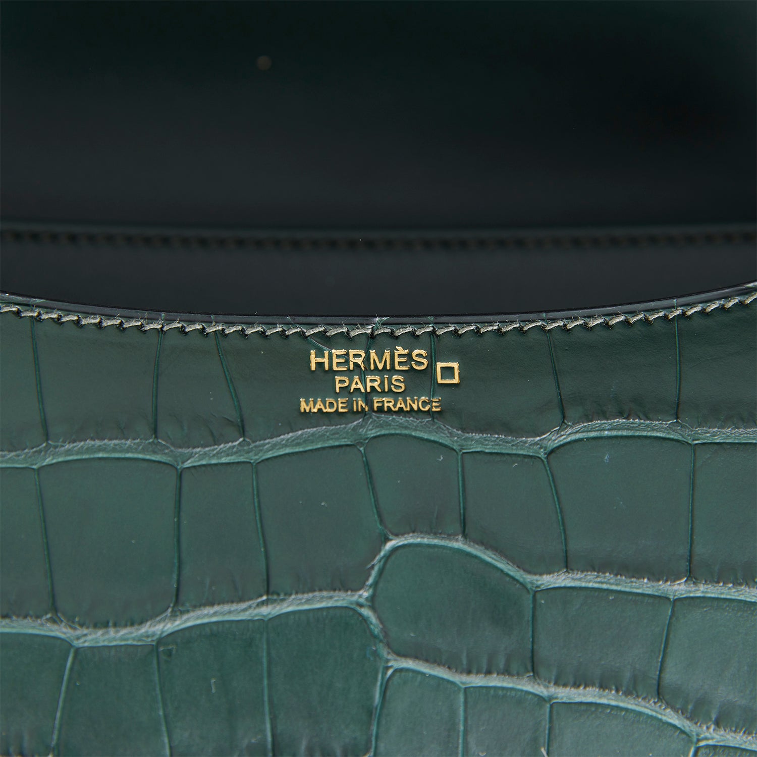 Hermes Constance 24 Vert Fonce Matte Alligator Gold Hardware