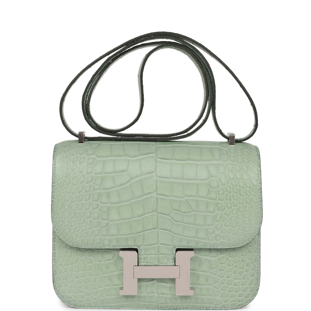 Hermes Constance 1-18 Vert D'Eau Matte Alligator Palladium Hardware - Payment 2 Deposit