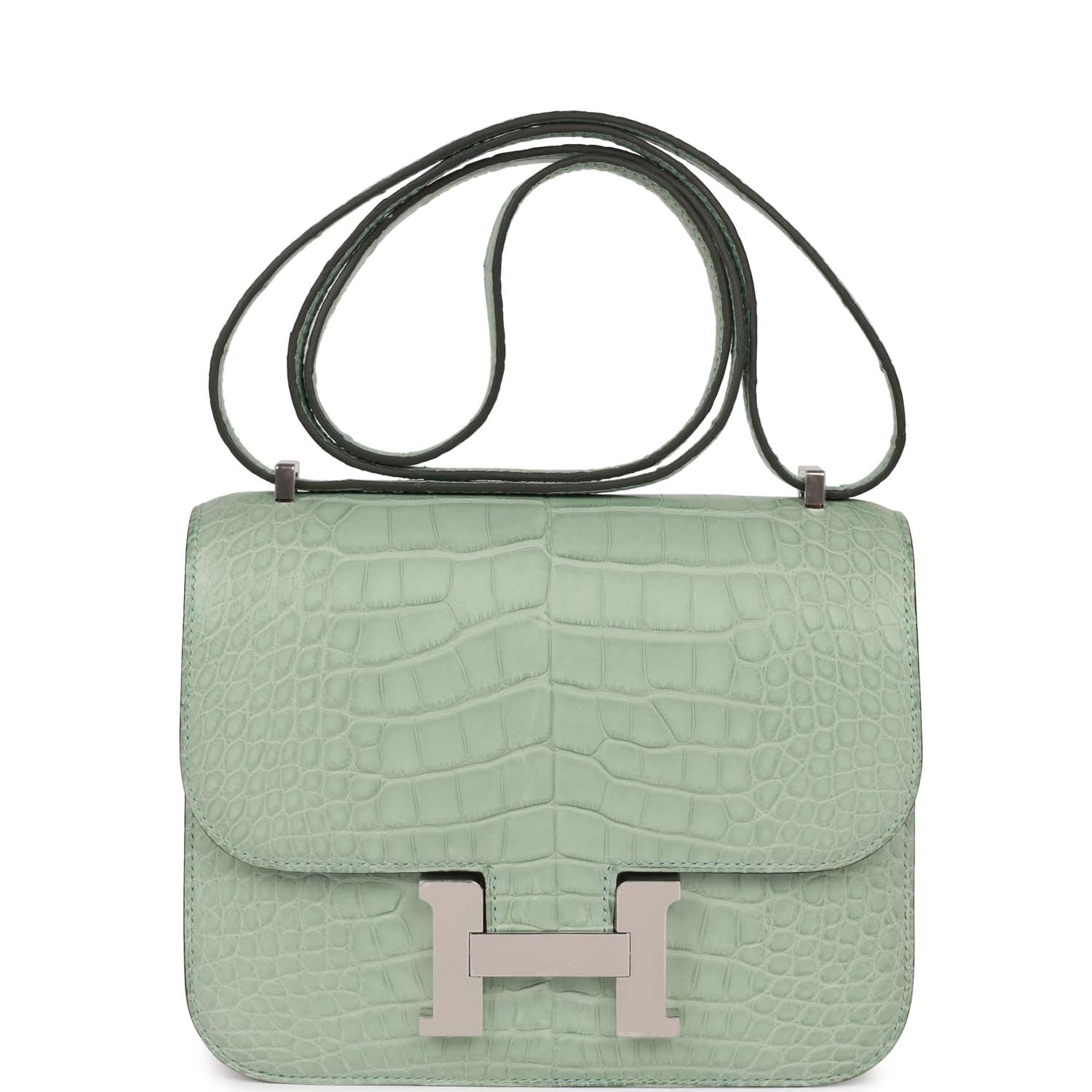 Hermes Constance 1-18 Vert D'Eau Matte Alligator Palladium Hardware - Payment 2 Deposit