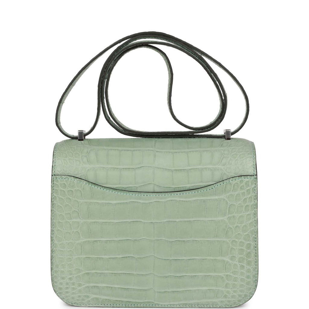 Hermes Constance 1-18 Vert D'Eau Matte Alligator Palladium Hardware - Payment 2 Deposit