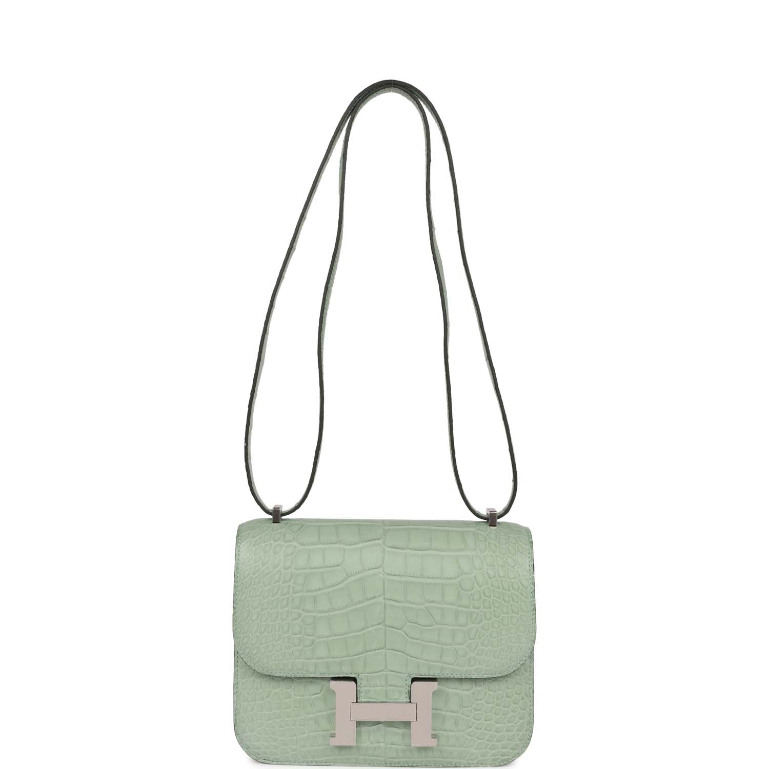 Hermes Constance 1-18 Vert D'Eau Matte Alligator Palladium Hardware - Payment 1 Deposit