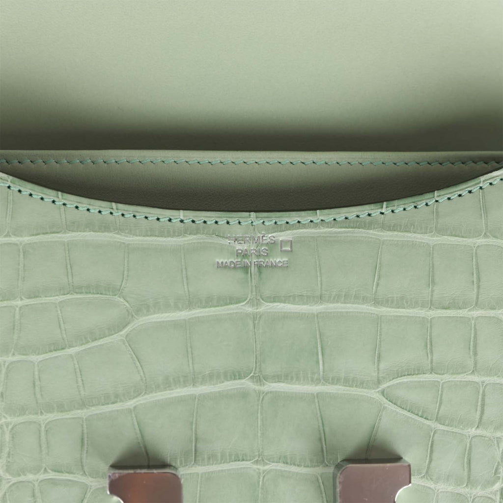 Hermes Constance 1-18 Vert D'Eau Matte Alligator Palladium Hardware - Payment 1 Deposit