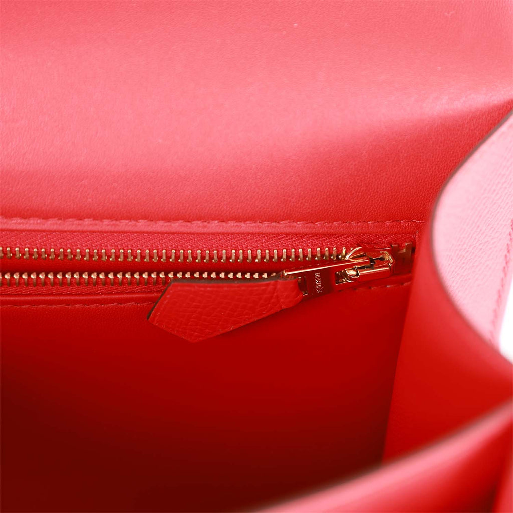 Hermès Constance 24 Rouge de Coeur Epsom Gold Hardware