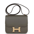 Hermes Constance 18 Gris Meyer Verso Evercolor Permabrass Hardware
