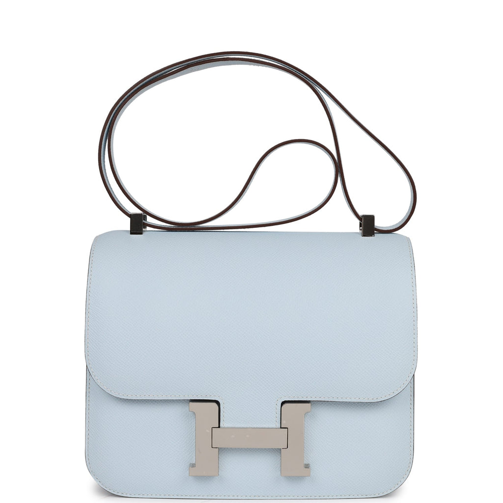 Hermes Constance 24 Bleu Brume Epsom Palladium Hardware