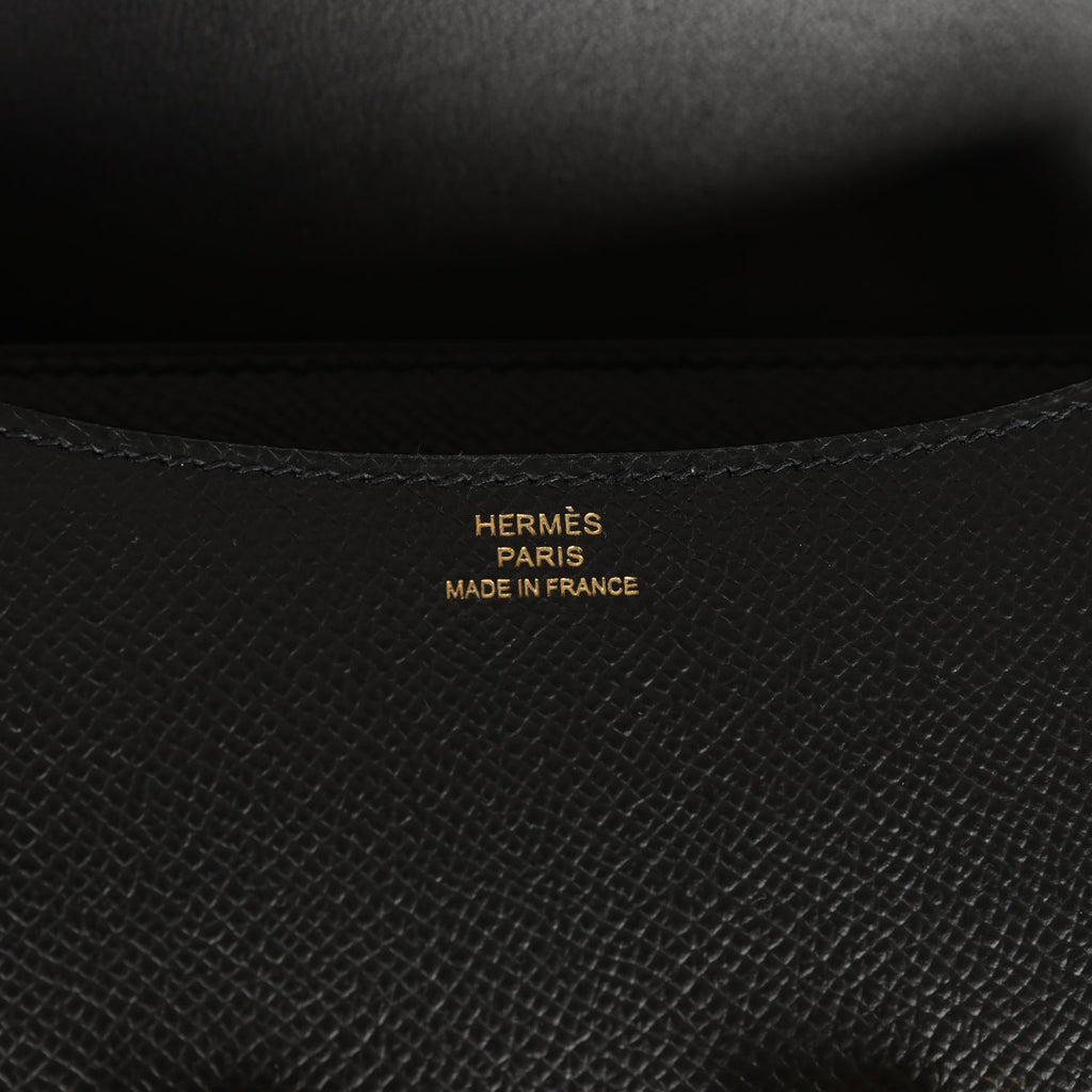 Hermes Constance 18 Black Epsom Gold Hardware