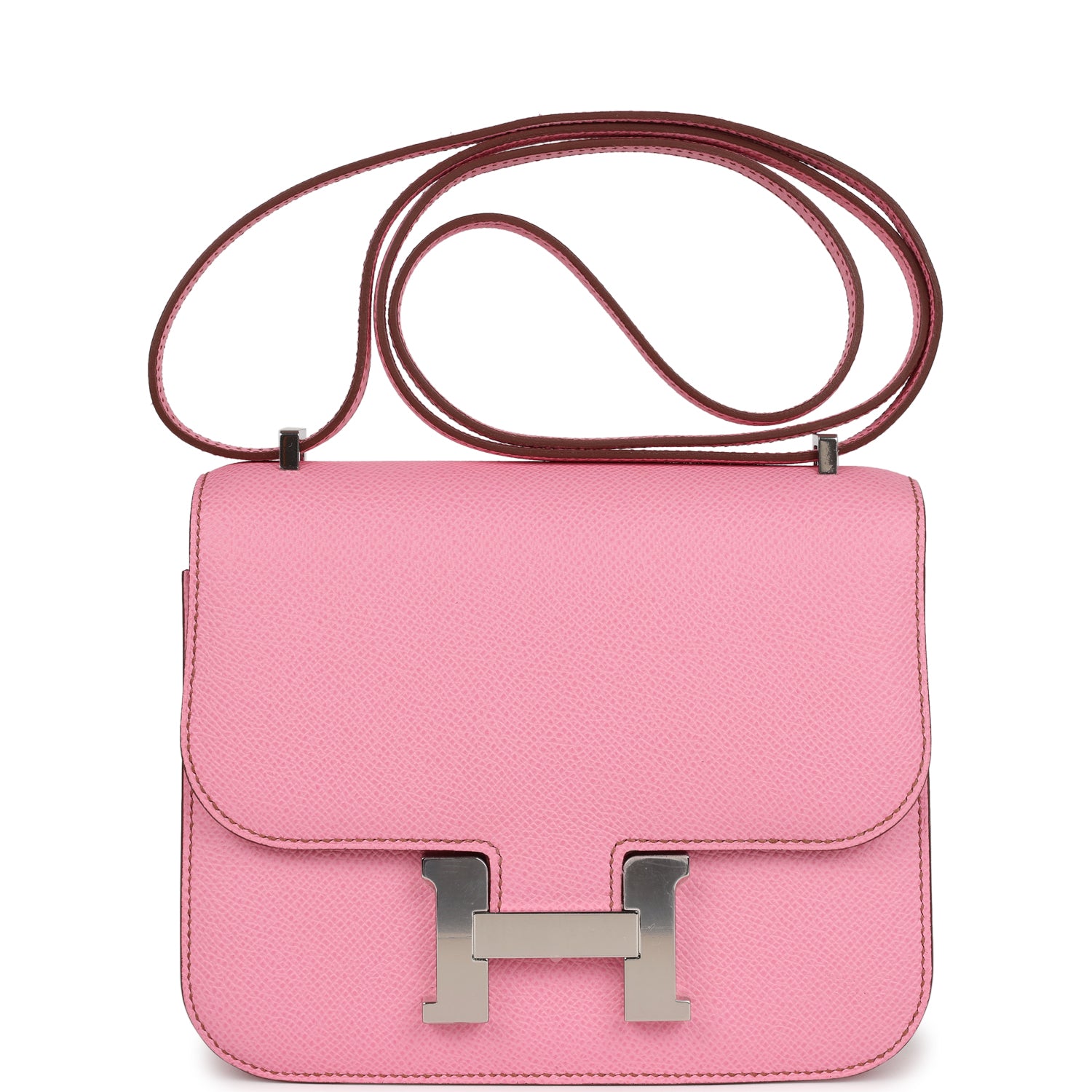 Hermes Constance 18 Bubblegum Epsom Palladium Hardware