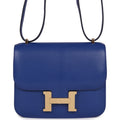 Hermes Constance 18 Bleu Royal Chevre Gold Hardware