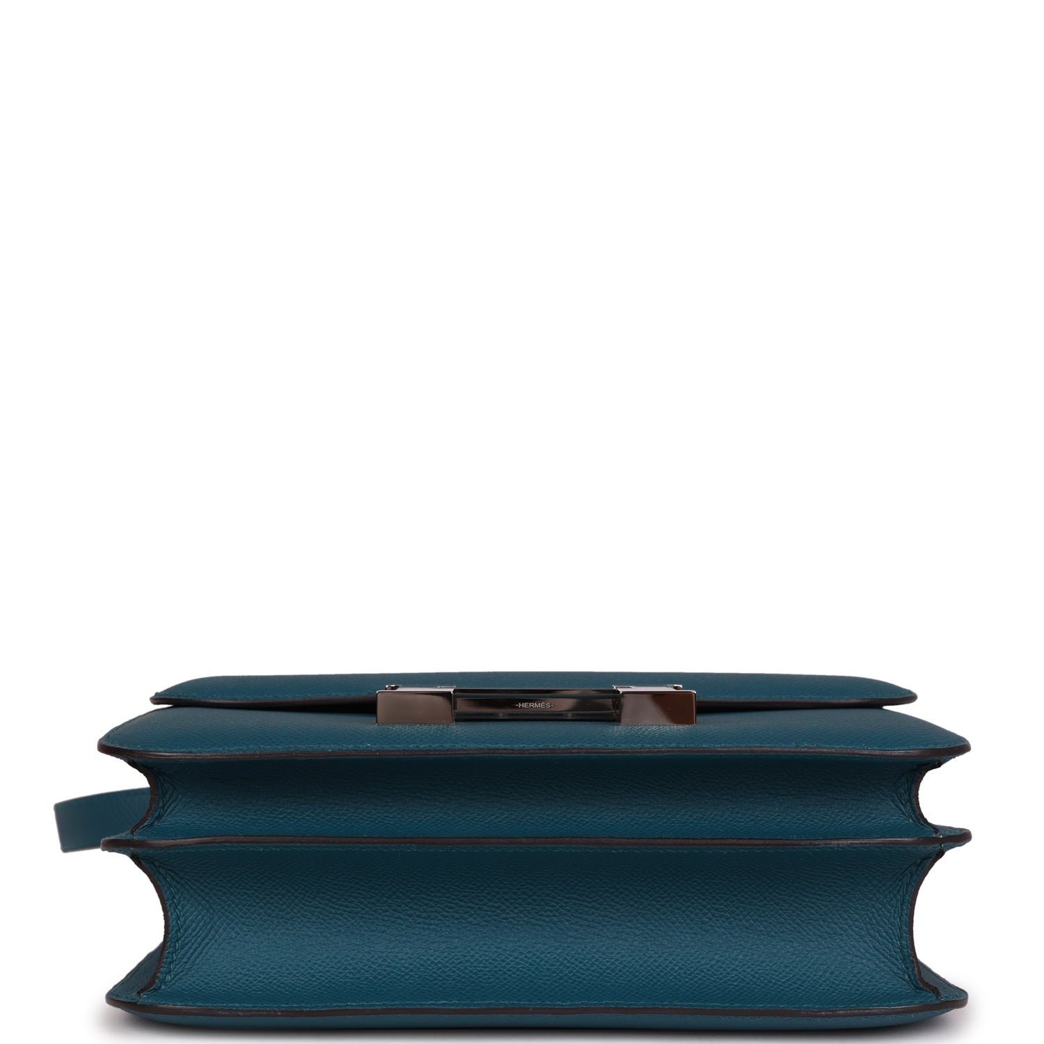Pre-owned Hermes Constance 24 Vert Bosphore Epsom Lacquer Palladium Hardware