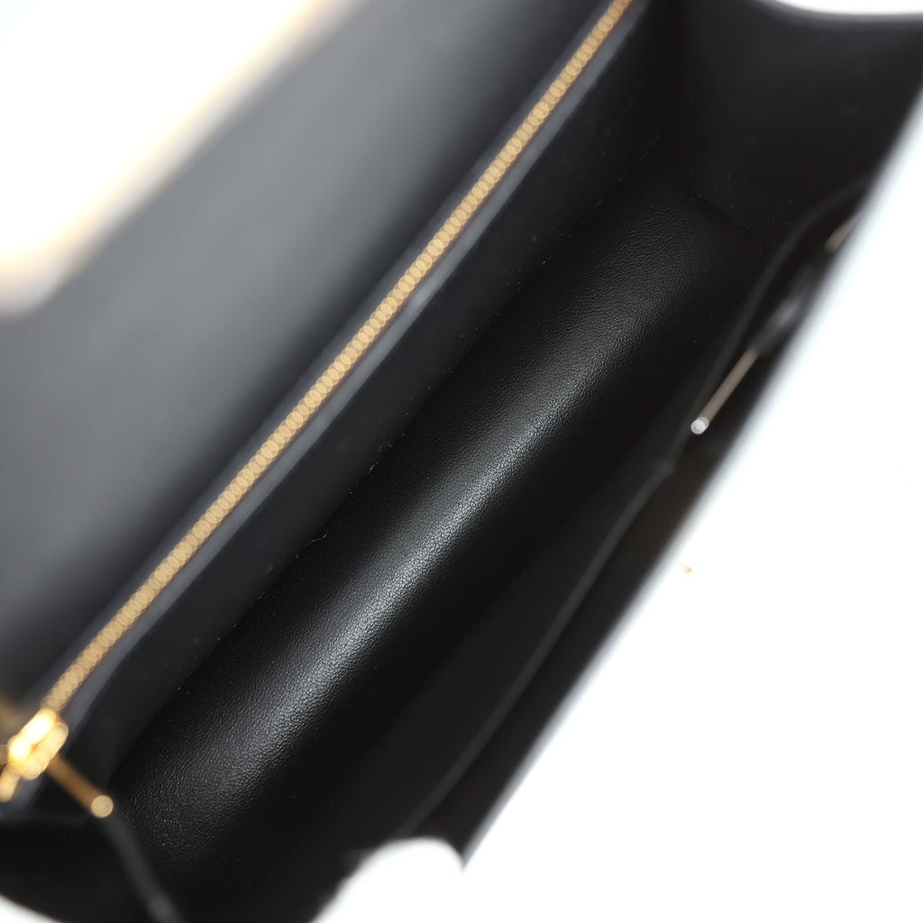 Hermes Constance 1-24 Black Box Gold Hardware