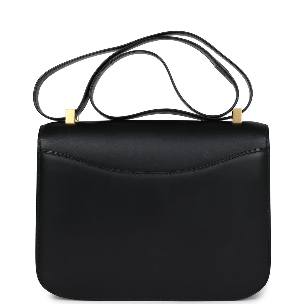 Vintage Hermes Constance 23 Black Evercalf Gold Hardware