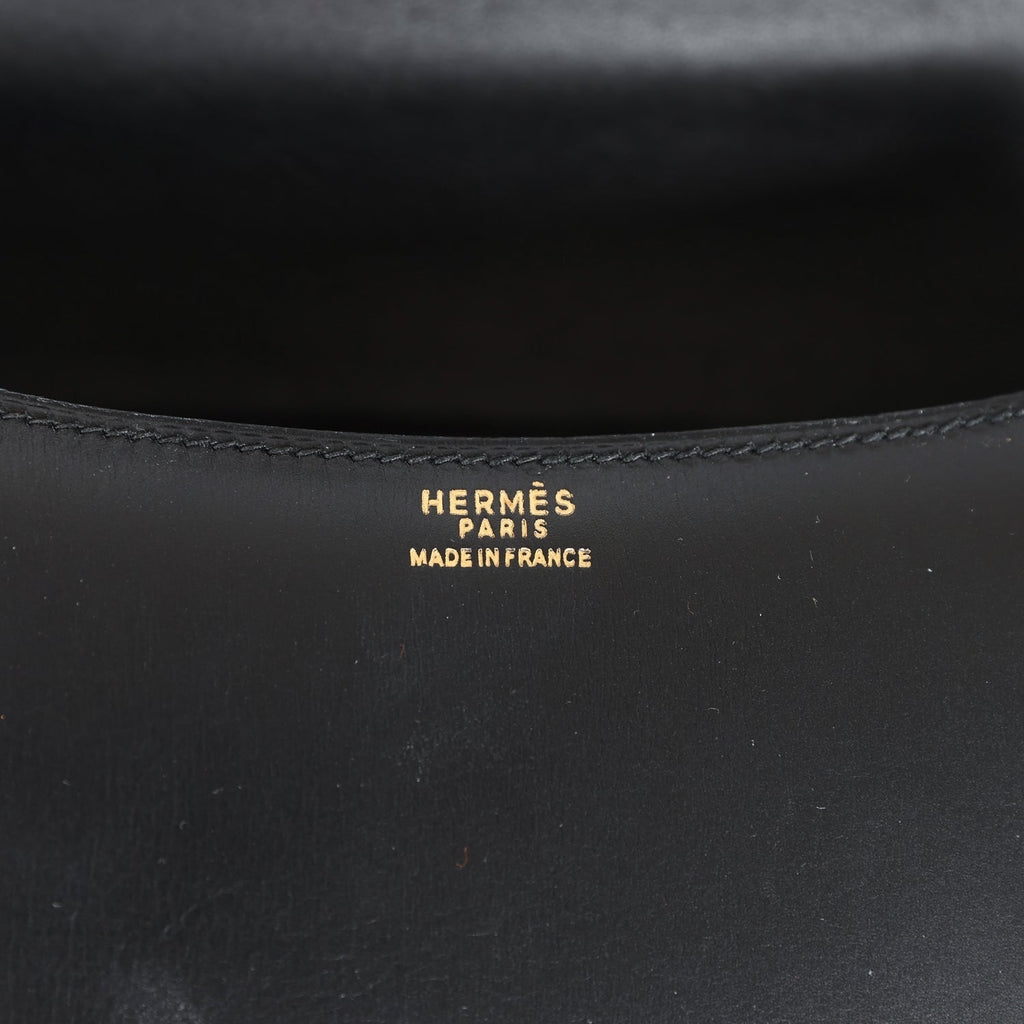 Vintage Hermes Constance 23 Black Evercalf Gold Hardware
