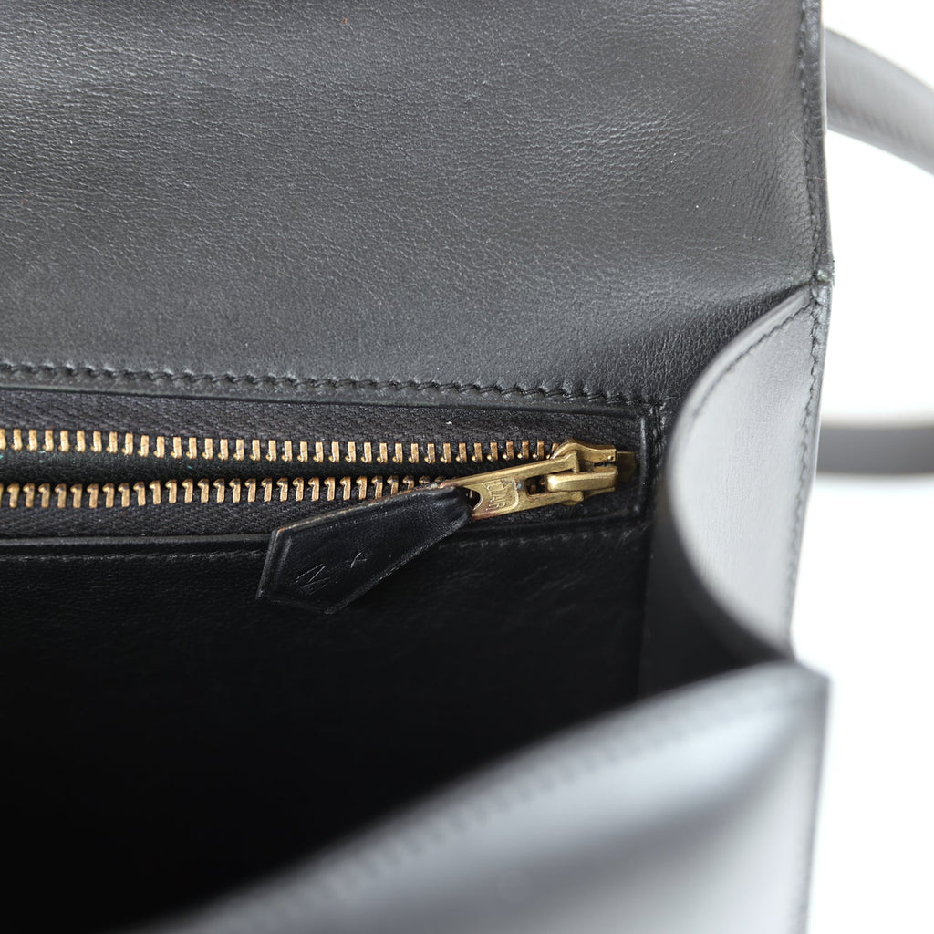 Vintage Hermes Constance 23 Black Evercalf Gold Hardware