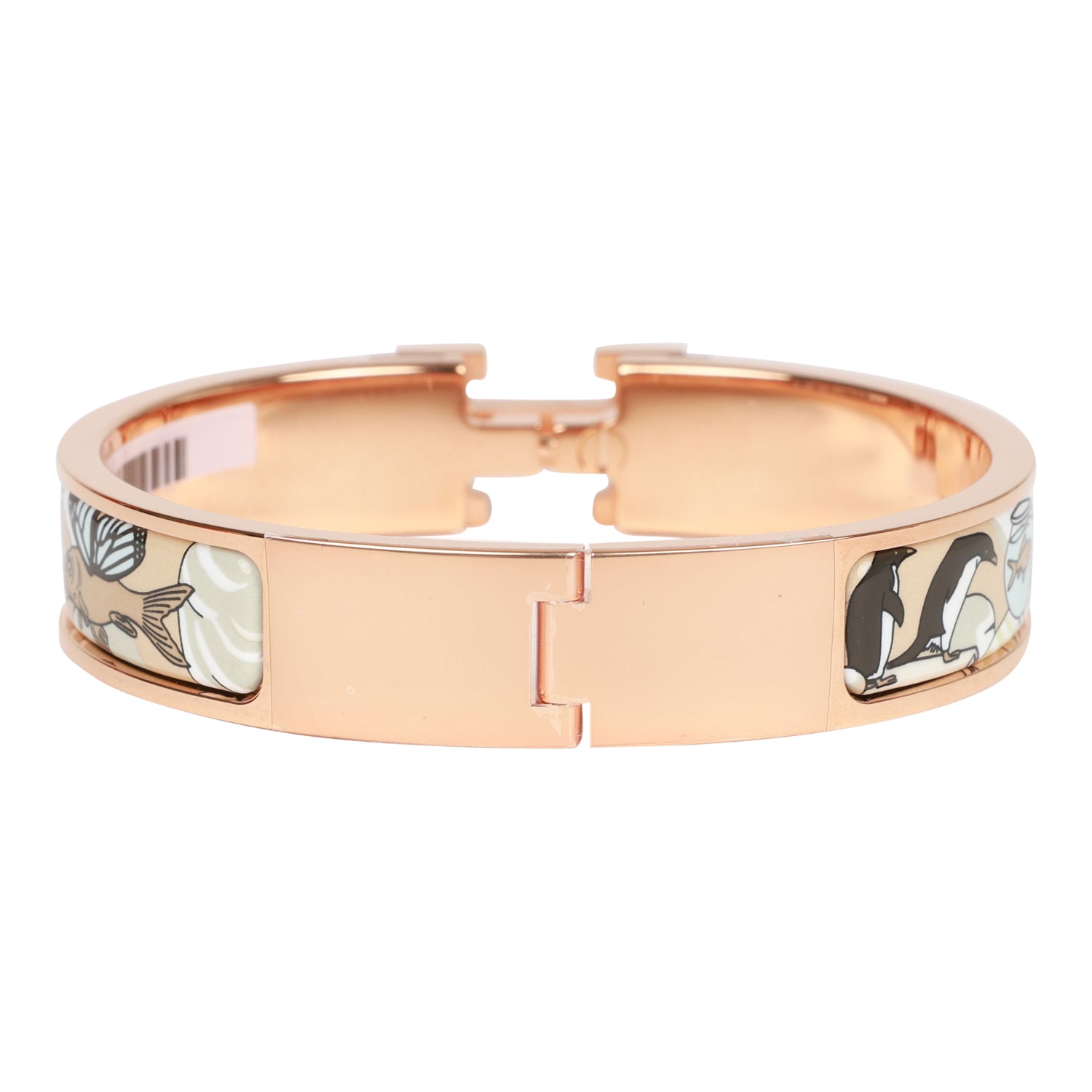 Hermes Dans Les Nuages Clic Clac H Narrow Enamel Bracelet PM RGHW