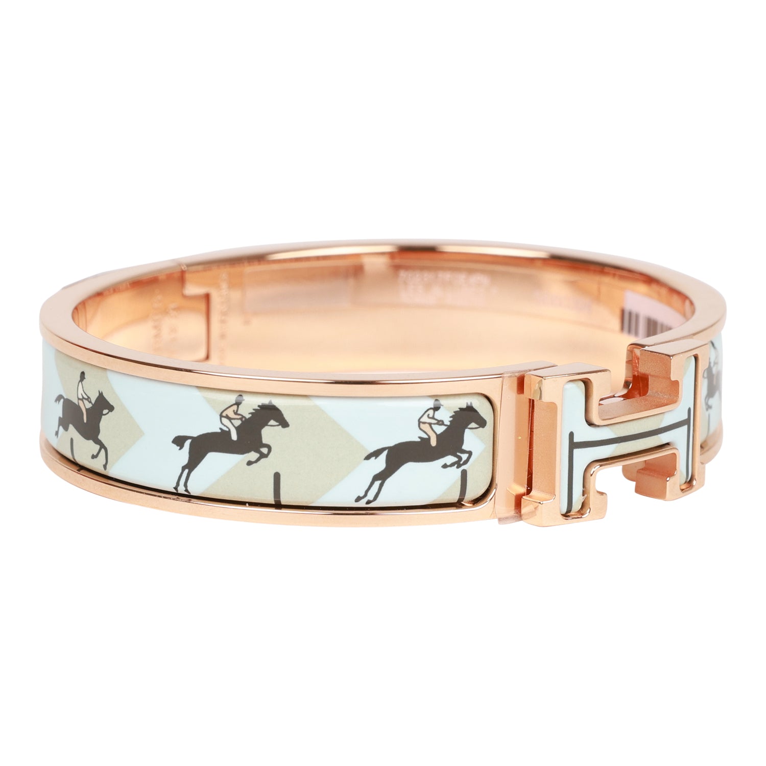 Hermes Les Allures Clic Clac H Narrow Enamel Bracelet PM RGHW