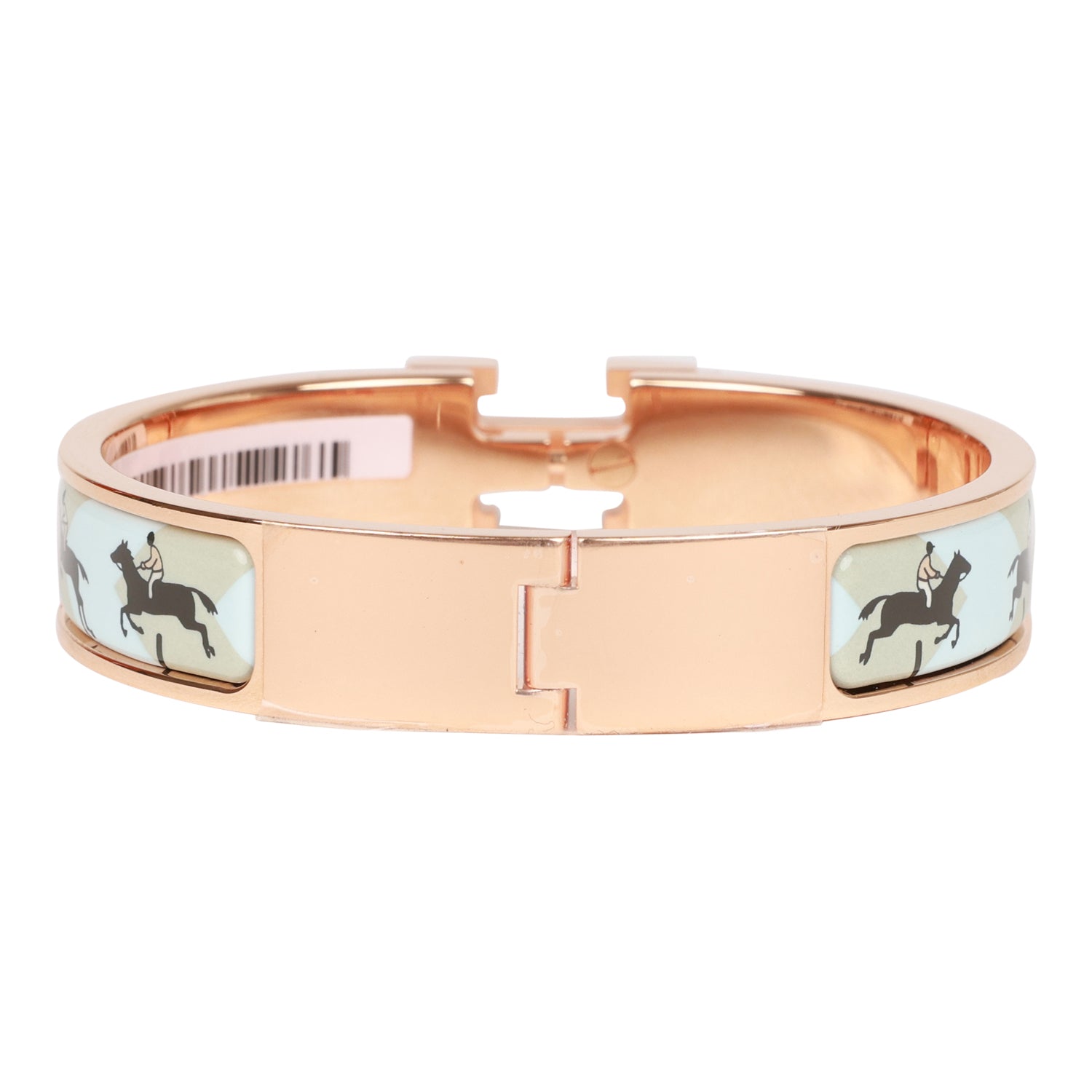 Hermes Les Allures Clic Clac H Narrow Enamel Bracelet PM RGHW