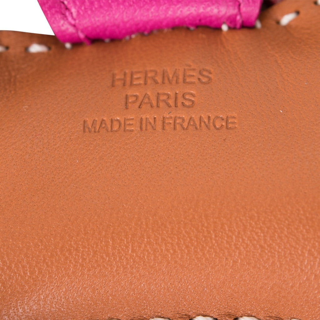Hermes Gold/Rubis/Rose Pourpre Grigri Horse Rodeo Bag Charm PM