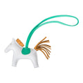 Hermes Bleu Brume/Sesame/Menthe Grigri Horse Rodeo Bag Charm PM
