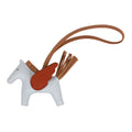 Hermes Bleu Brume/Chai/Cuivre Pegasus Horse Rodeo Bag Charm PM