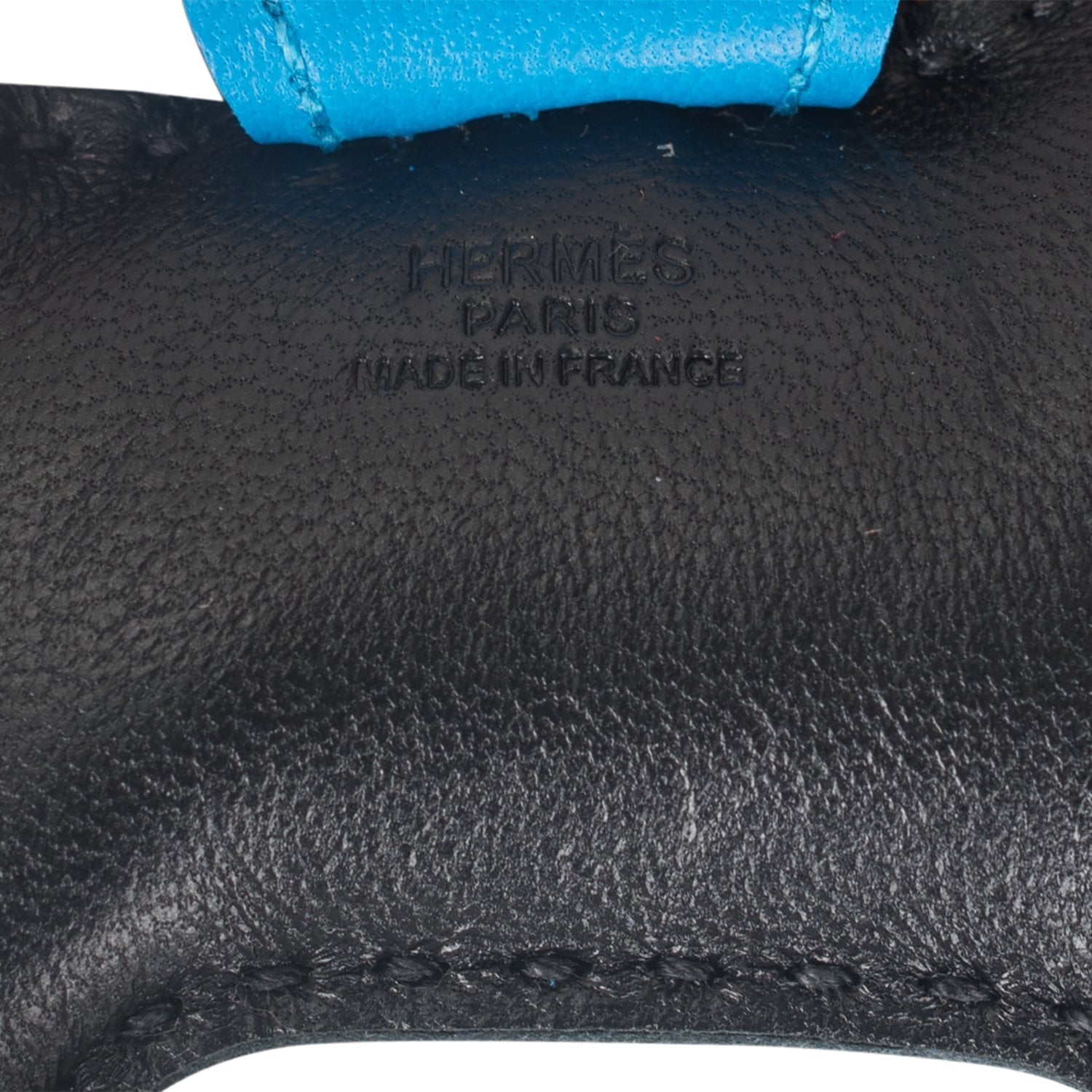 Hermes Black/Gold/Bleu Zanzibar Grigri Horse Rodeo Bag Charm PM