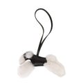 Hermes Black Lambskin and Shearling Budy Bag Charm
