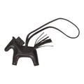 Hermes SO Black Grigri Horse Rodeo Bag Charm PM