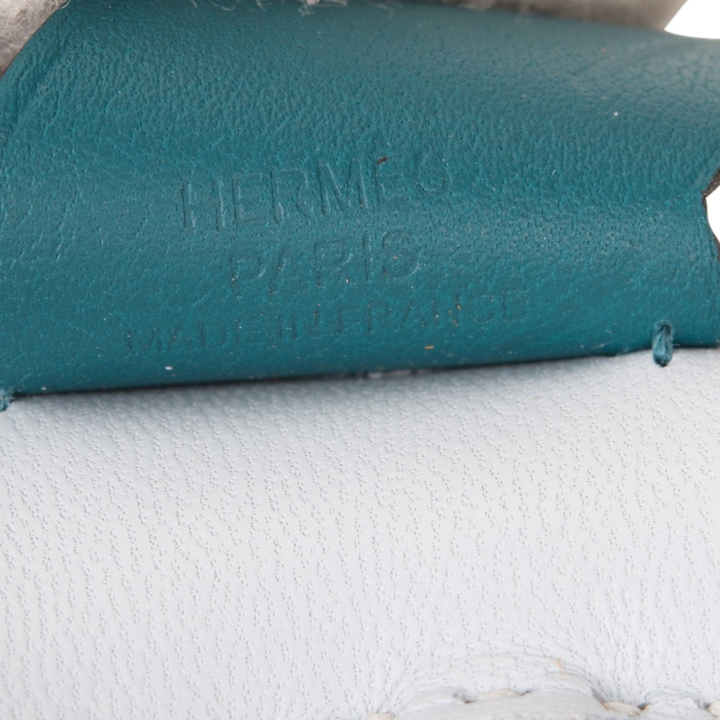 Hermes Bleu Brume/Sesame/Vert Bosphore Pegasus Horse Rodeo Bag Charm PM