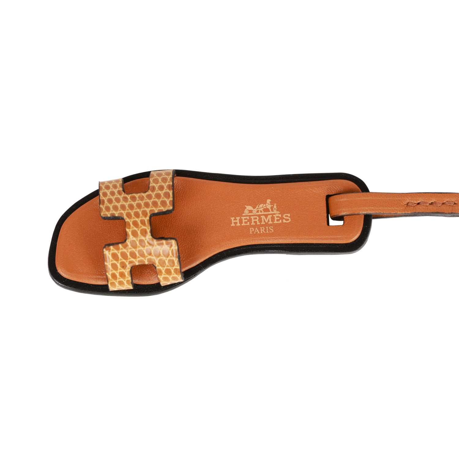 Hermes Chai Lizard Oran Nano Bag Charm