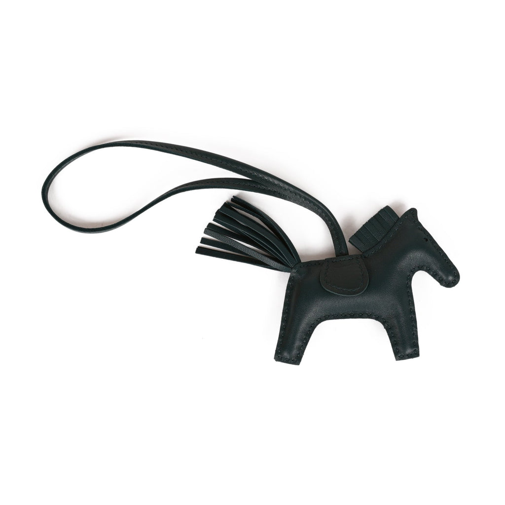 Hermes Vert Cypress Grigri Horse Rodeo Bag Charm PM