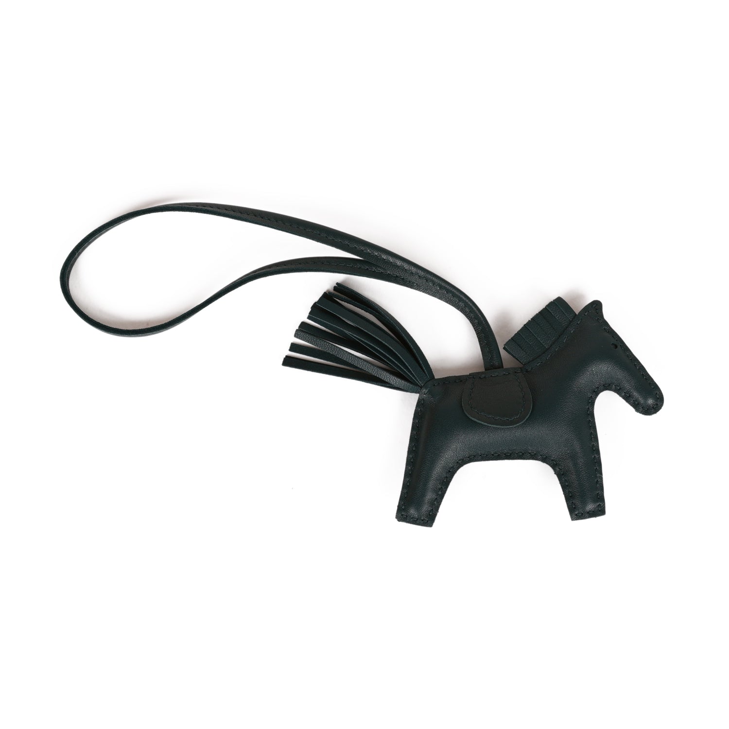 Hermes Vert Cypress Grigri Horse Rodeo Bag Charm PM