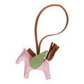 Hermes Rose Sakura/Vert Criquet/Gold Pegasus Horse Rodeo Bag Charm PM